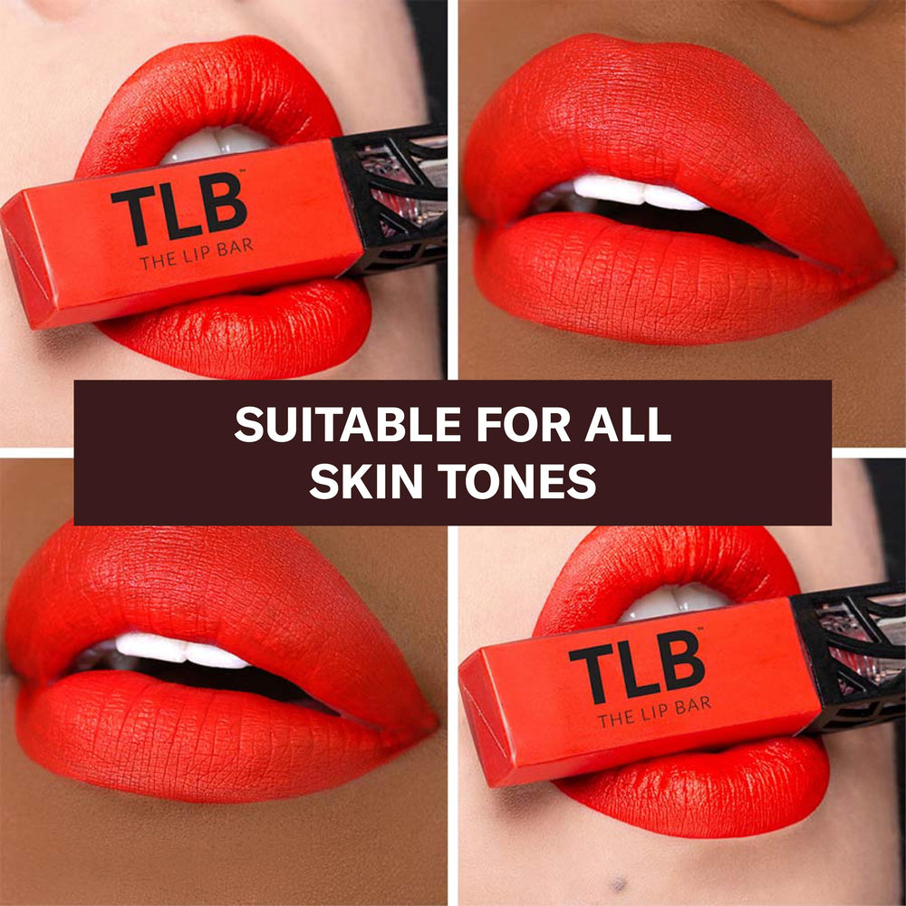 The Lip Bar Boy Trouble: pigmento rojo-naranja para look audaz.
