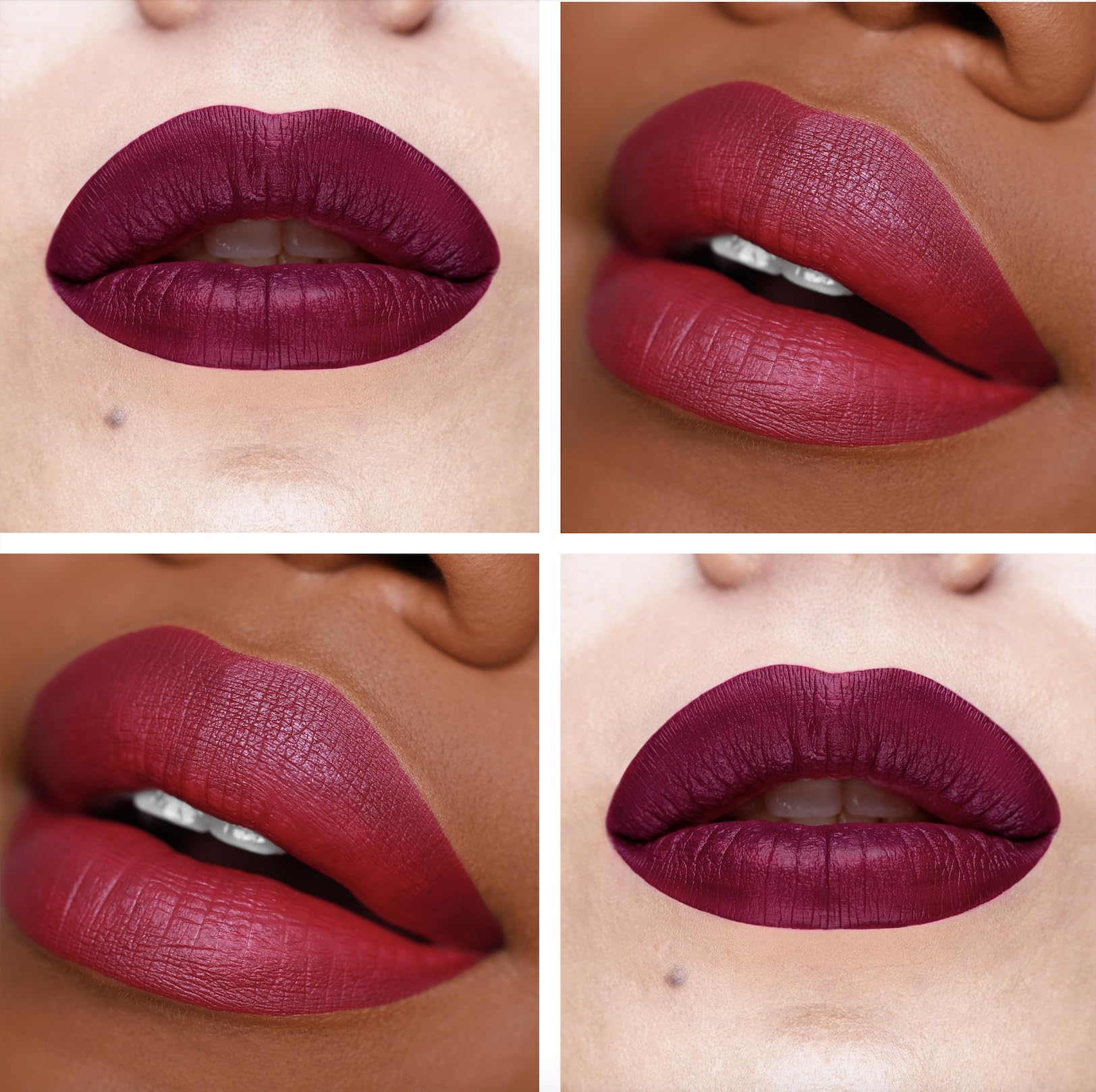 Textura mate suave al aplicar labial The Lip Bar Muse y Rebel