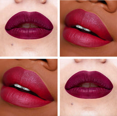 Textura mate suave al aplicar labial The Lip Bar Muse y Rebel