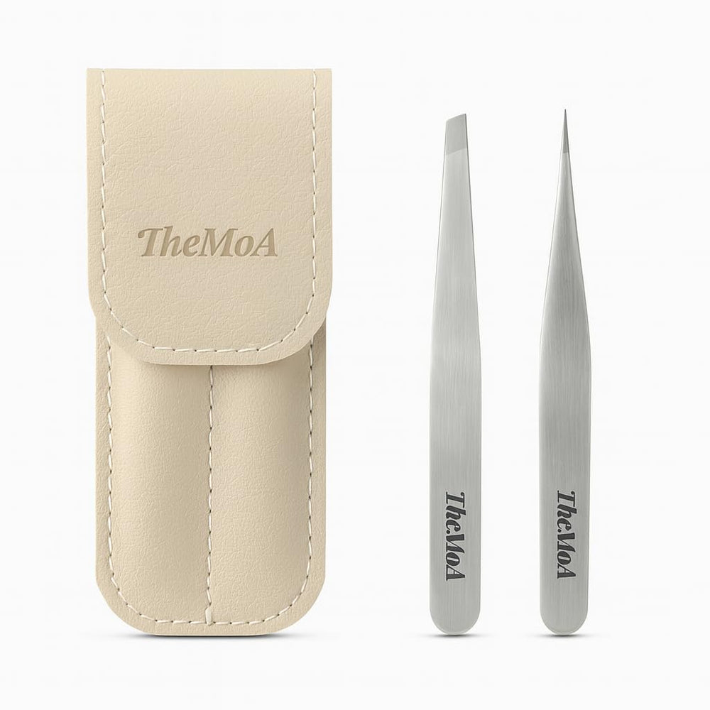 THEMOA pinzas de precisión con puntas afiladas para depilar cejas con control
