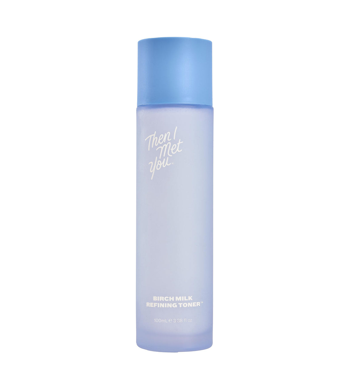 Then I Met You Birch Milk Toner: botella en primer plano para hidratación suave.