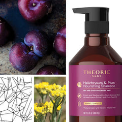 Theorie Helichrysum y Plum Champú, textura cremosa que facilita la aplicación.