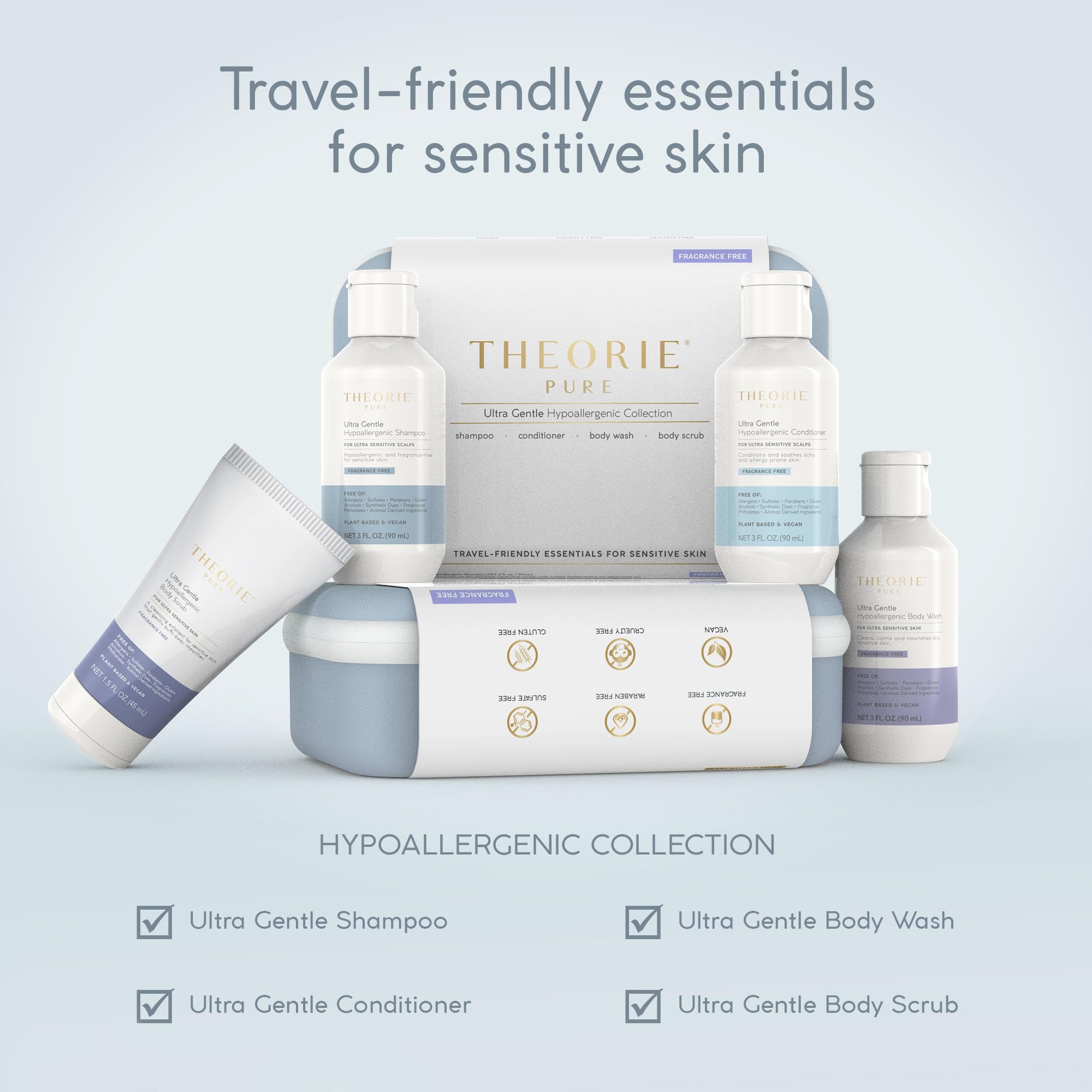 Theorie Pure exfoliante corporal con micropiedras suaves para piel lisa.