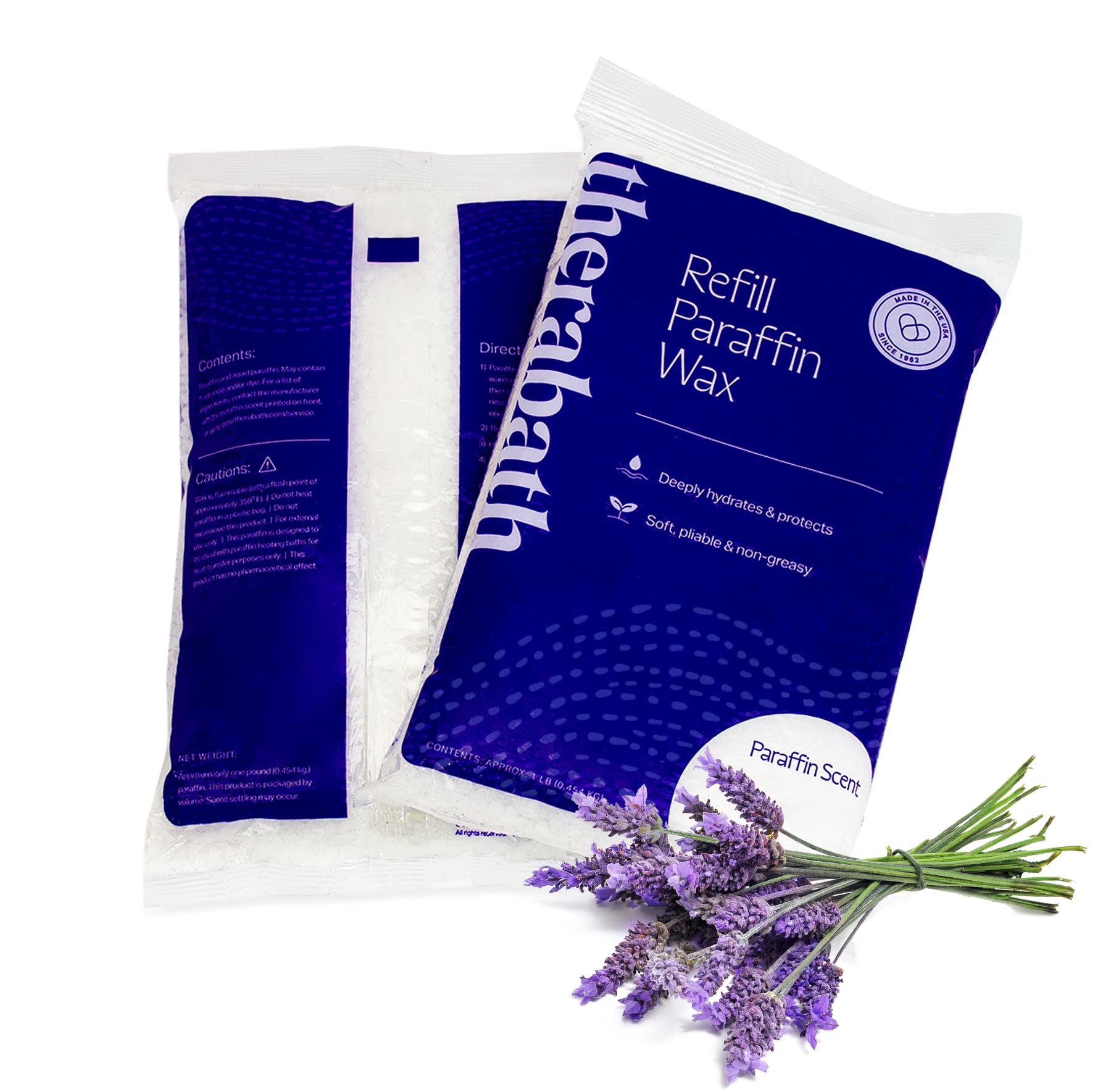 Therabath Lavender Harmony, empaque compacto para parafina en casa, hidratación suave