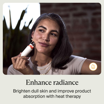 TheraFace Desinflador Facial con aplicador contorneado para áreas difíciles alrededor de ojos.