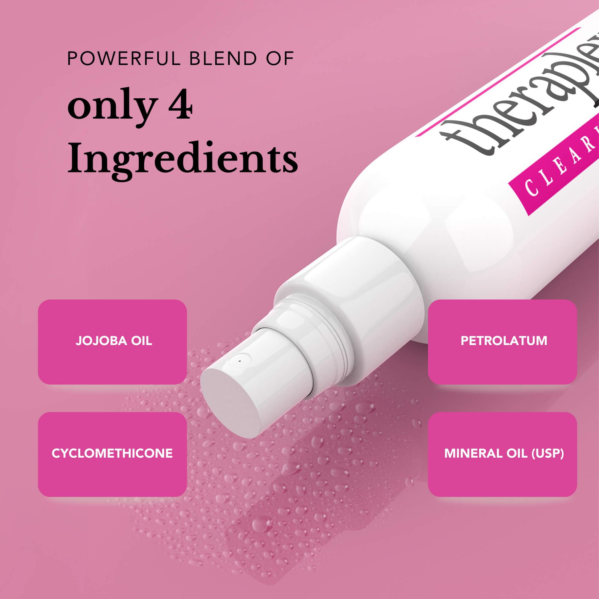 Theraplex Clear Lotion Spray labeled dermatologist recommended