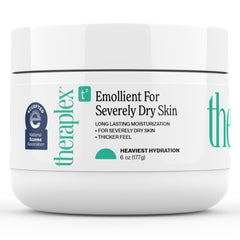 Theraplex Crema Emoliente en tubo de 6 onzas para hidratación profunda de piel seca.