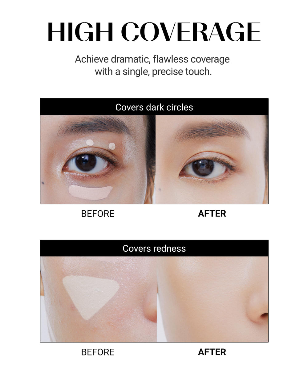 THESAEM corrector con esponja integrada para retoques limpios