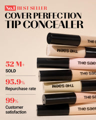 THESAEM Cover Perfection Tip Corrector Iluminador aporta cobertura alta para un rostro uniforme.