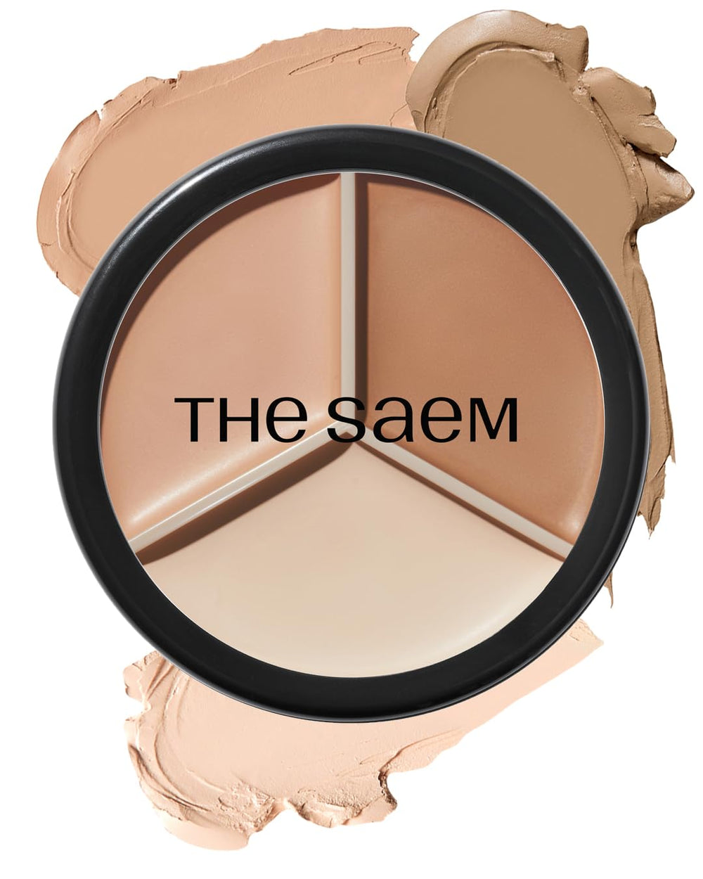 THESAEM Cover Perfection muestra la paleta de tres tonos para contorno y corrección.