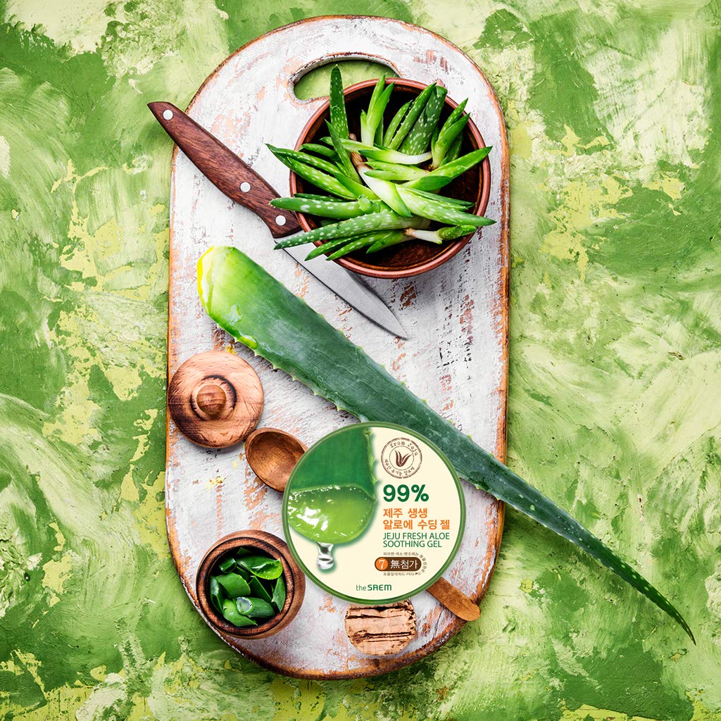 THESAEM hoja de aloe vera Jeju, hidratación para piel y cabello