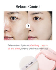 THESAEM Saemmul Perfect Pore Pink Pact aplicador facilita aplicación fina