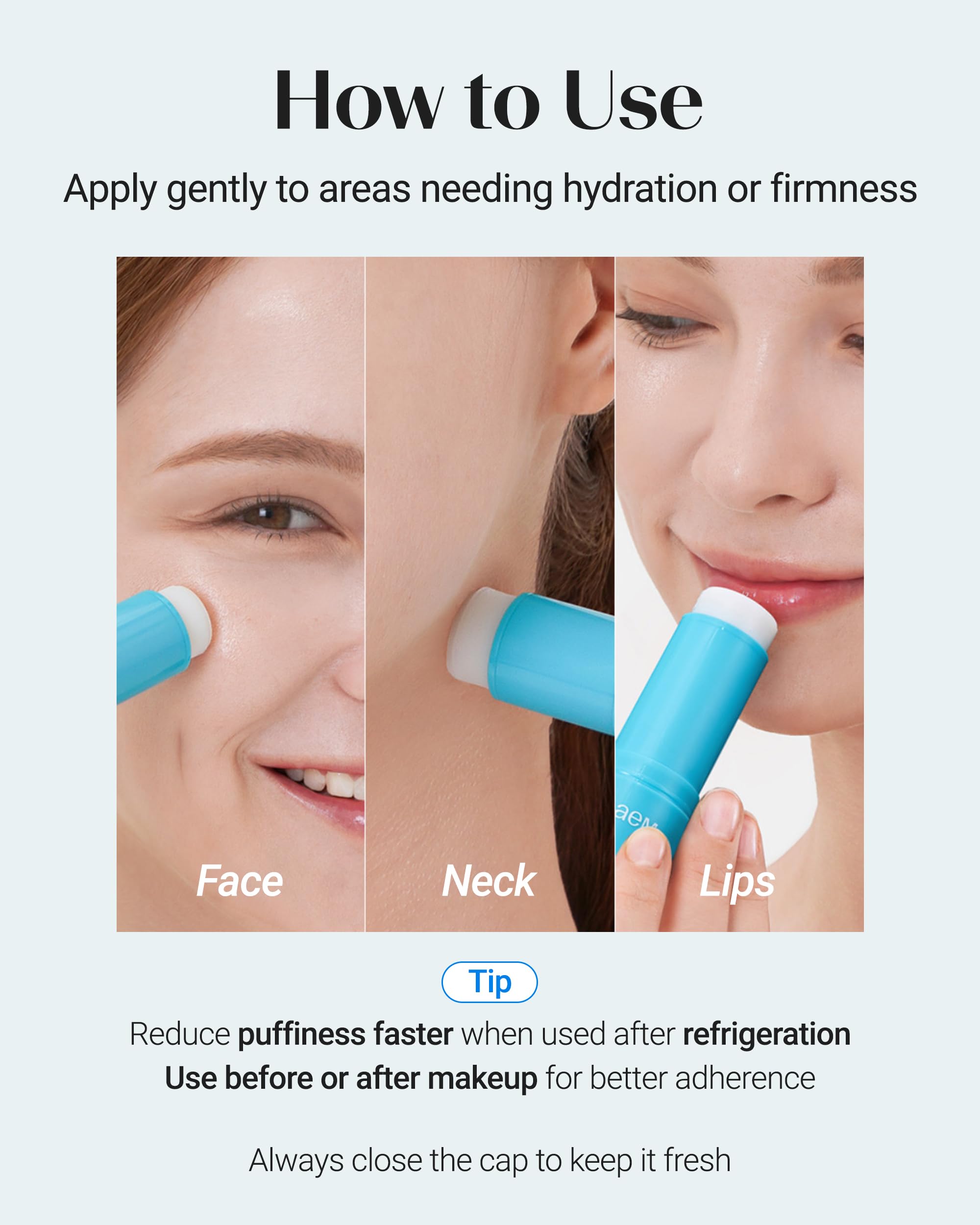 Textura ligera del stick THESAEM, sensación fresca al aplicar