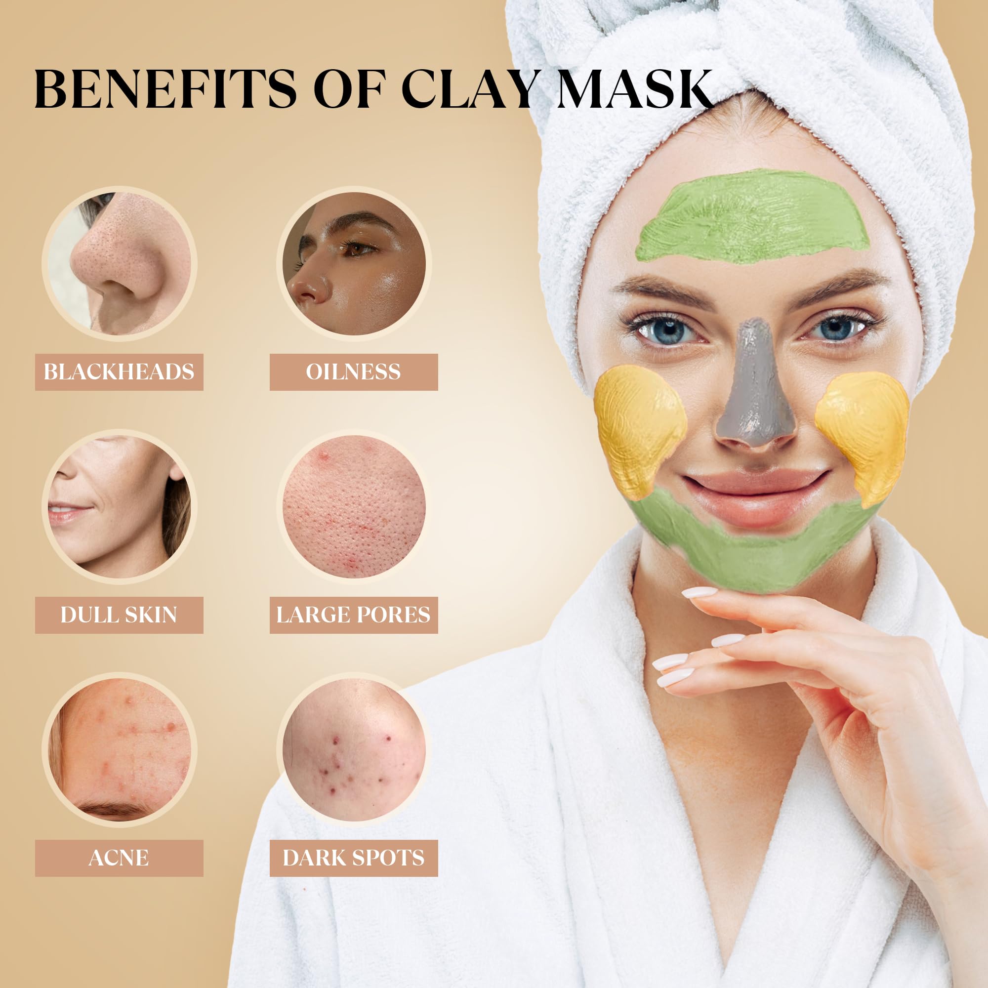 THESKCARE textura y aplicación de mascarilla en la piel para una experiencia suave.