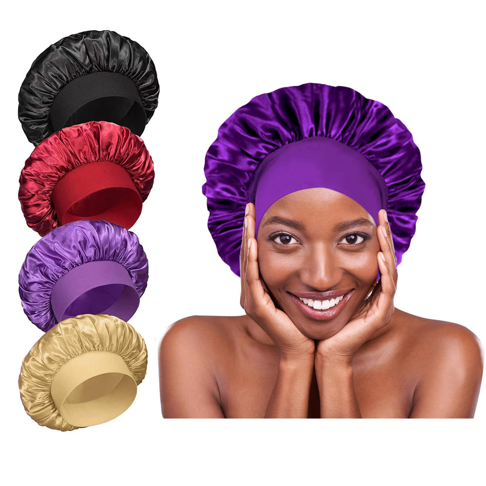 Theyakmer bonete bordo para dormir, protege el cabello durante la noche.