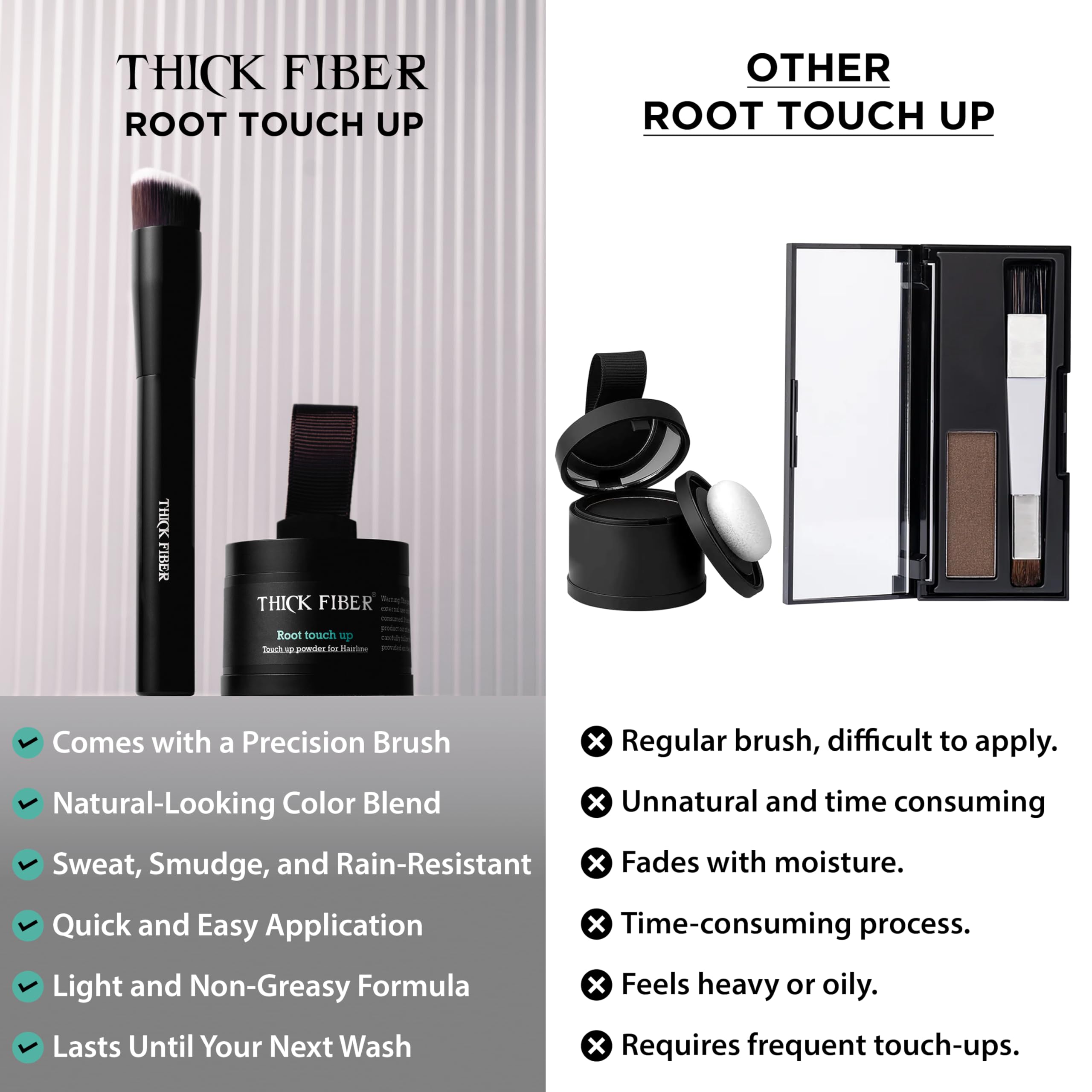 THICK FIBER aplicación rápida y fácil para retoques en cualquier momento