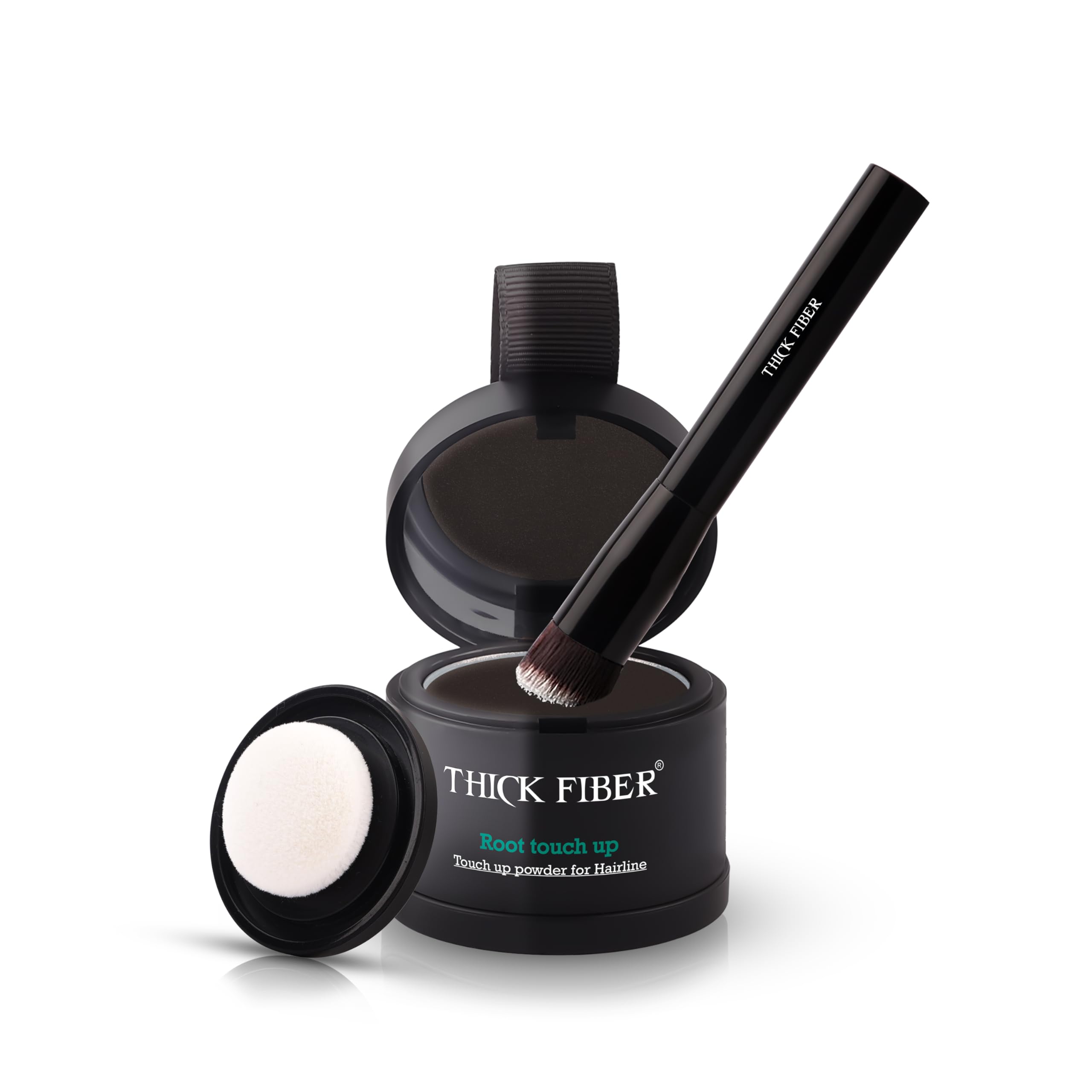 THICK FIBER polvos de retoque para raíces, cobertura instantánea para cabello fino