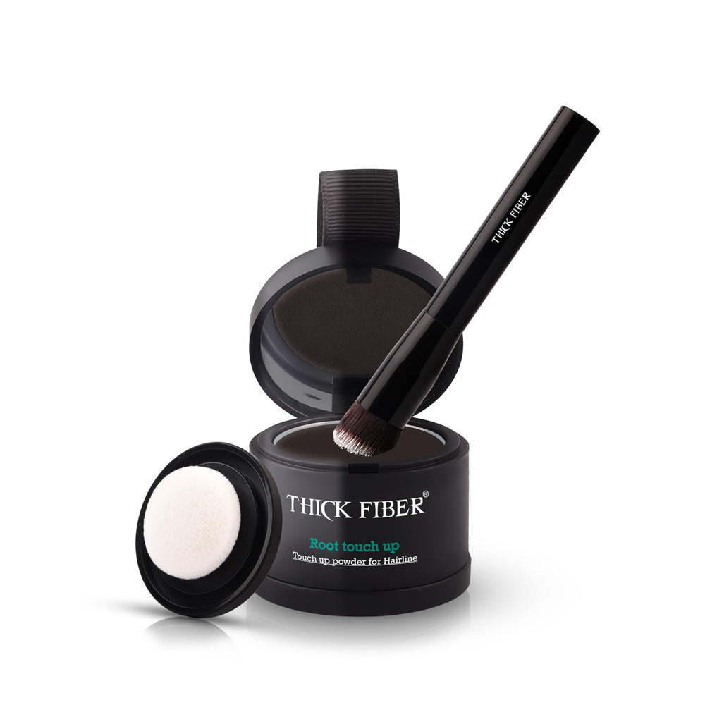 THICK FIBER polvos de retoque para raíces, cobertura instantánea para cabello fino