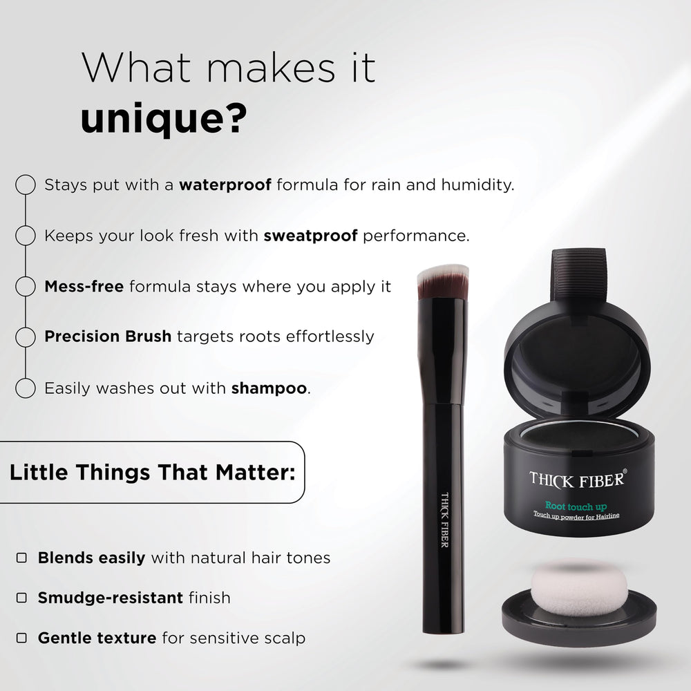 Resultado natural Thick Fiber para sentir confianza al peinar.