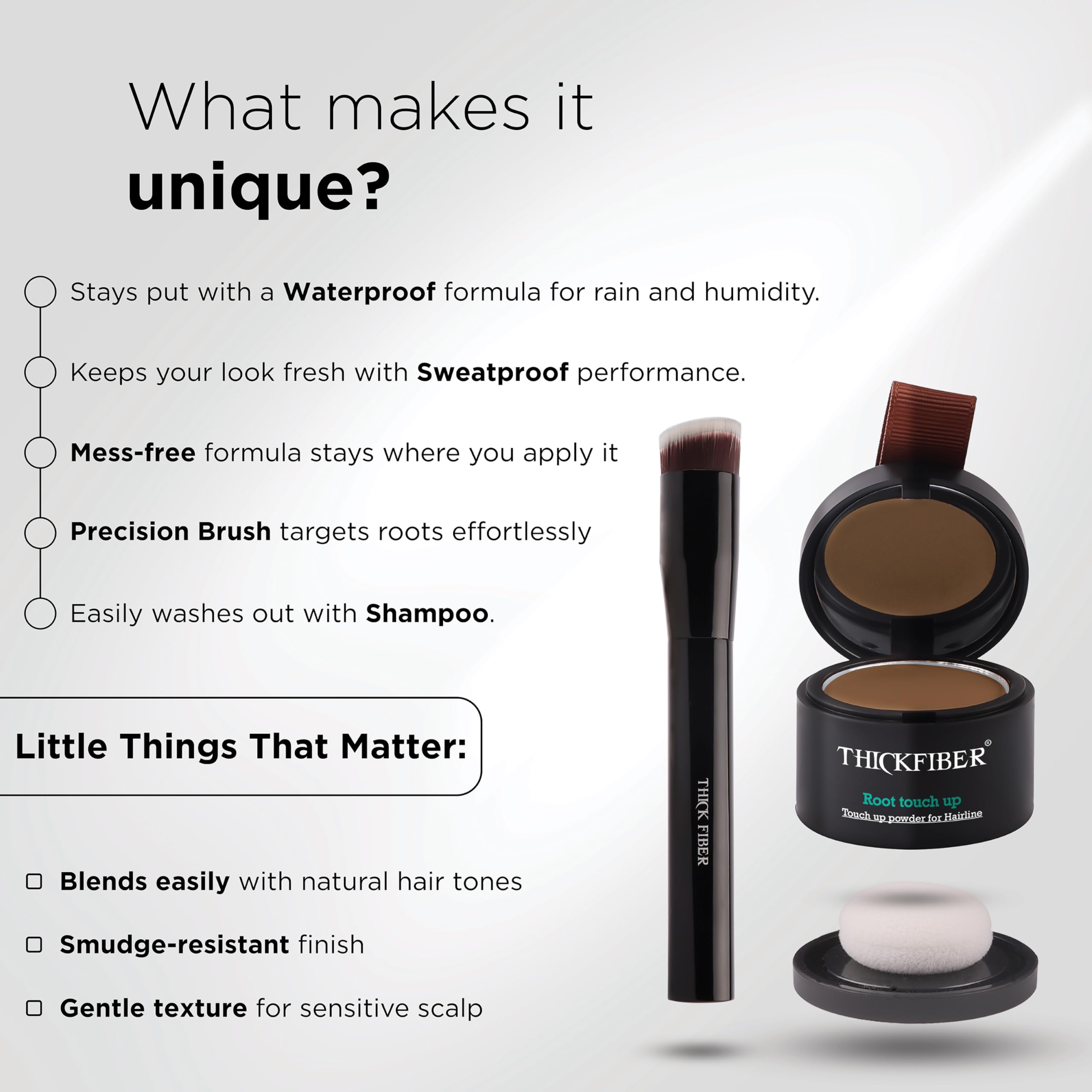 Uso diario con THICK FIBER para retoques discretos