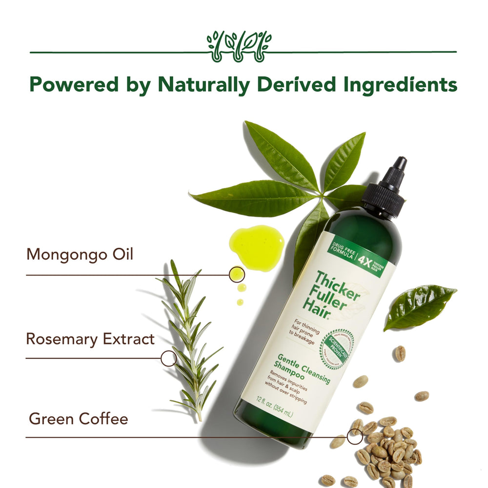 Aceite de café verde prensado en Thicker Fuller Hair para energizar el cuero cabelludo.