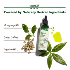 Thicker Fuller Hair: ingredientes Mongongo que reducen la rotura para cabello más resistente.