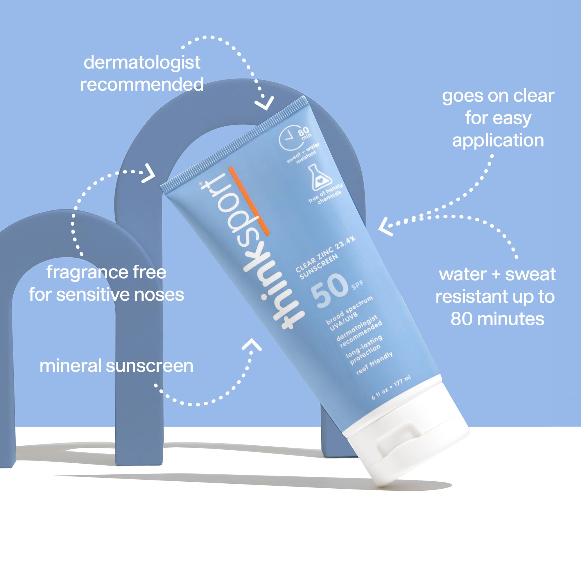 Thinksport aplicacion facil crema solar para uso diario en piel sensible