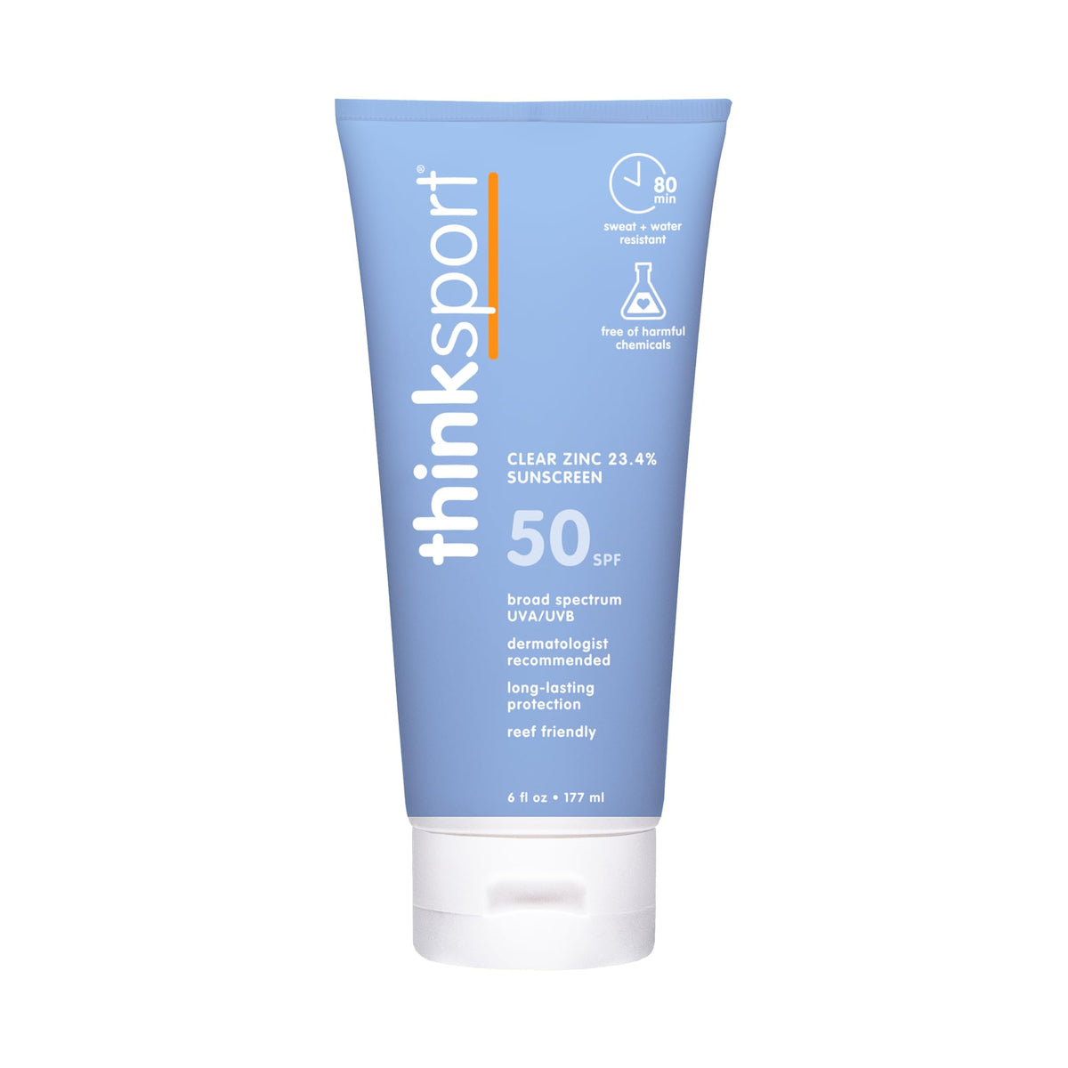 Thinksport proteccion solar mineral con zinc claro para cara y cuerpo