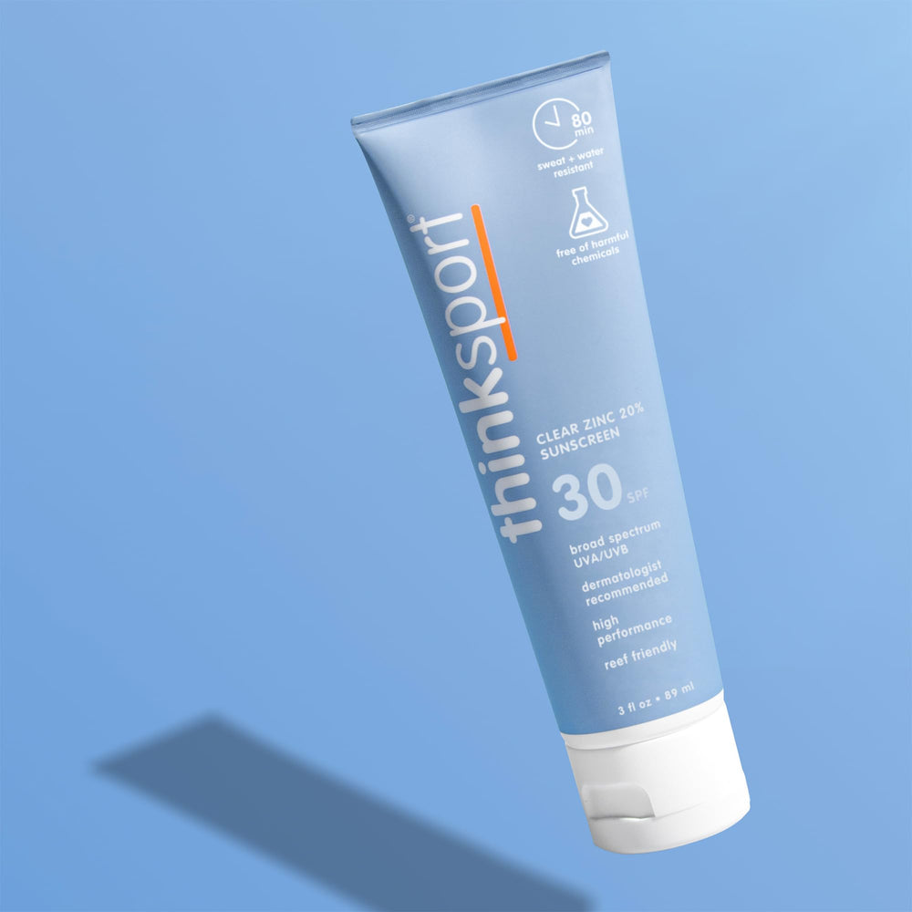 Thinksport óxido de zinc no nano, fórmula limpia, pensado para piel sensible y seguridad familiar