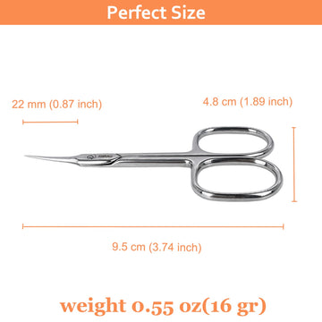 THRAU ciseaux-cuticule pointe pointue, précision pour détails fins