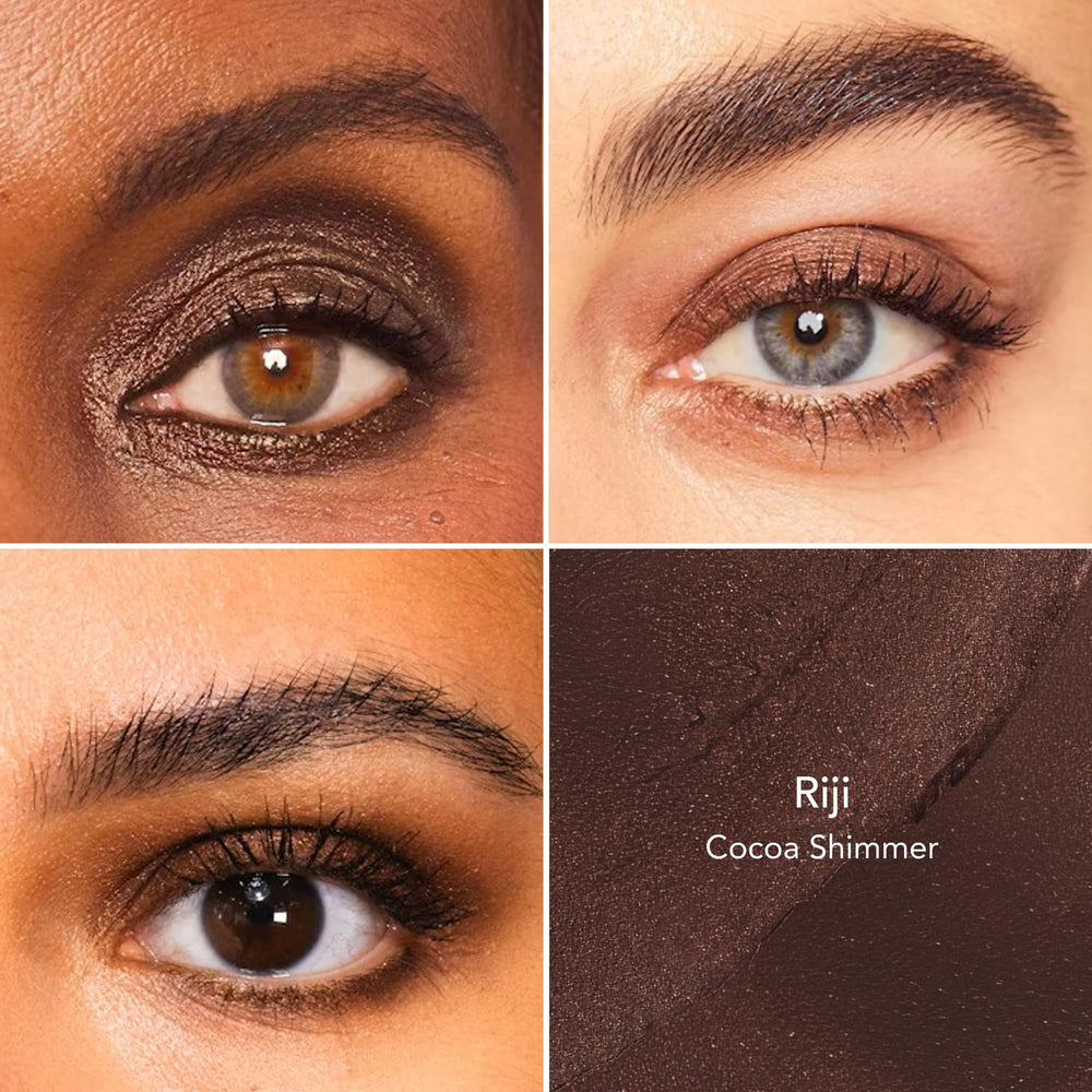 Thrive Causemetics Brilliant Eye Brightener Riji aporta profundidad cacao.