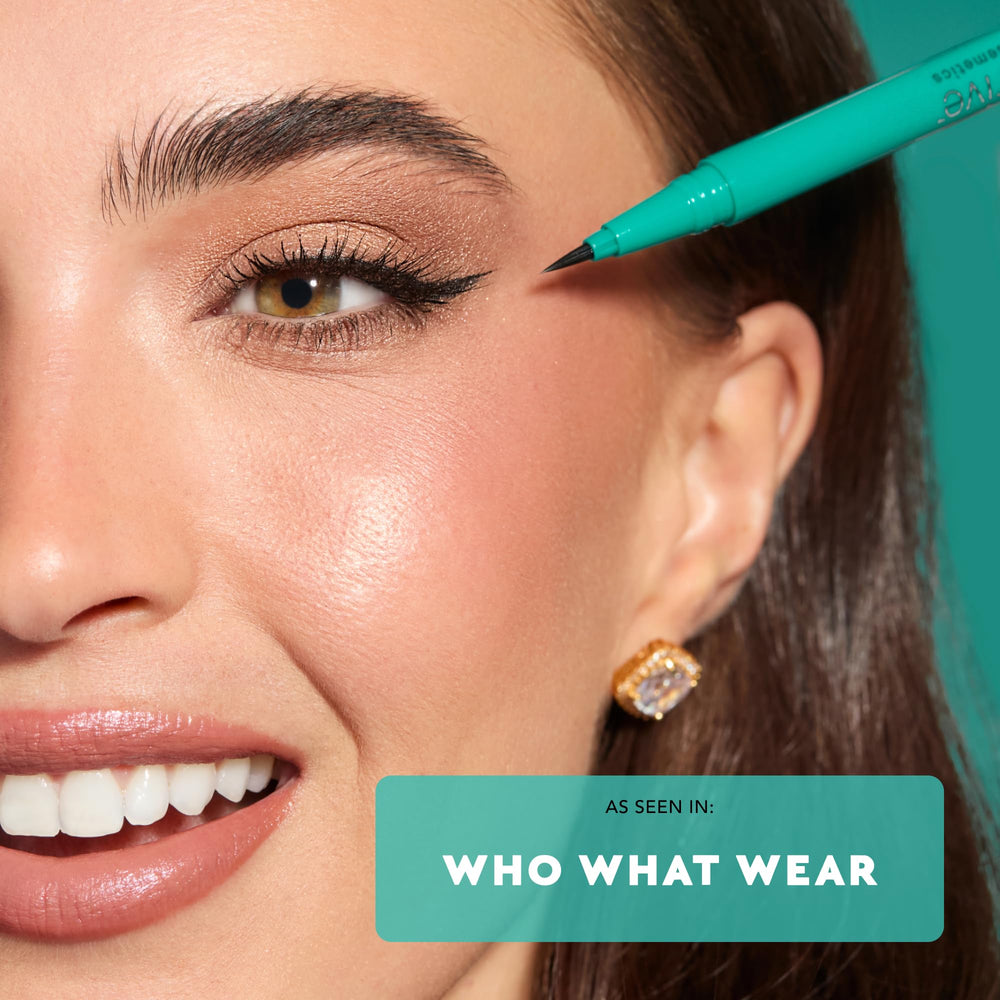 Effet aile Thrive Causemetics Lauren noir mat: tracé net pour look défini.