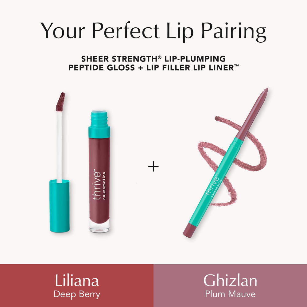 Lapiz Thrive Causemetics vegano y libre de crueldad para labios saludables.