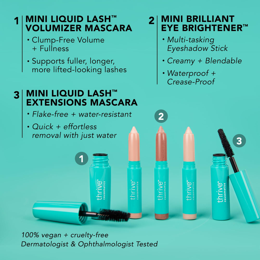 Thrive Causemetics Mini Mascara Voluminizadora para volumen instantáneo