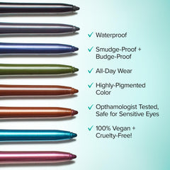 Thrive Infinity Eyeliner taille-crayon intégré facilite l'affûtage rapide et précis.