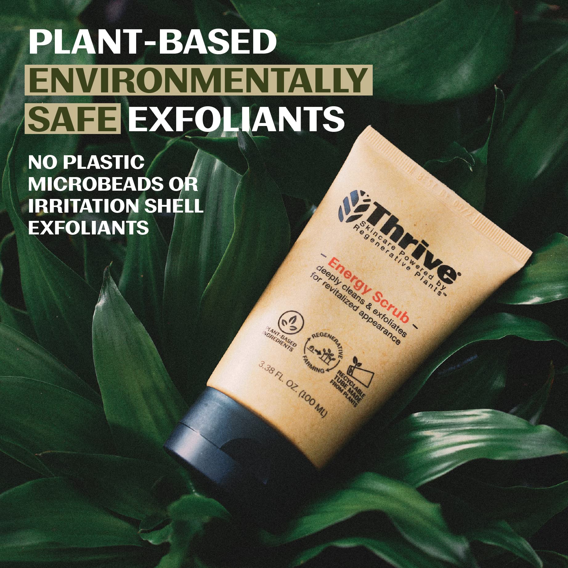 Thrive Natural Care Face Scrub ingredientes naturales para piel suave y equilibrada