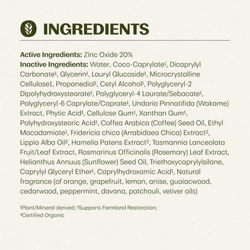 Protector solar Thrive con ingredientes naturales para piel suave