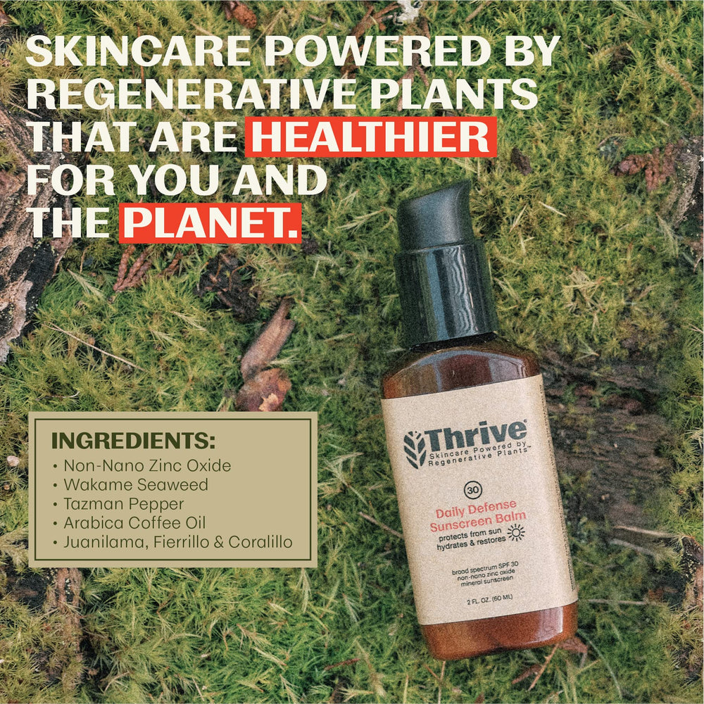 Protector solar Thrive sin filtros químicos para seguridad diaria