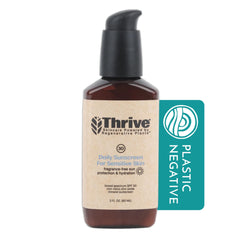 Thrive Natural Care protector solar mineral para rostro con zinc no nano, acabado ligero