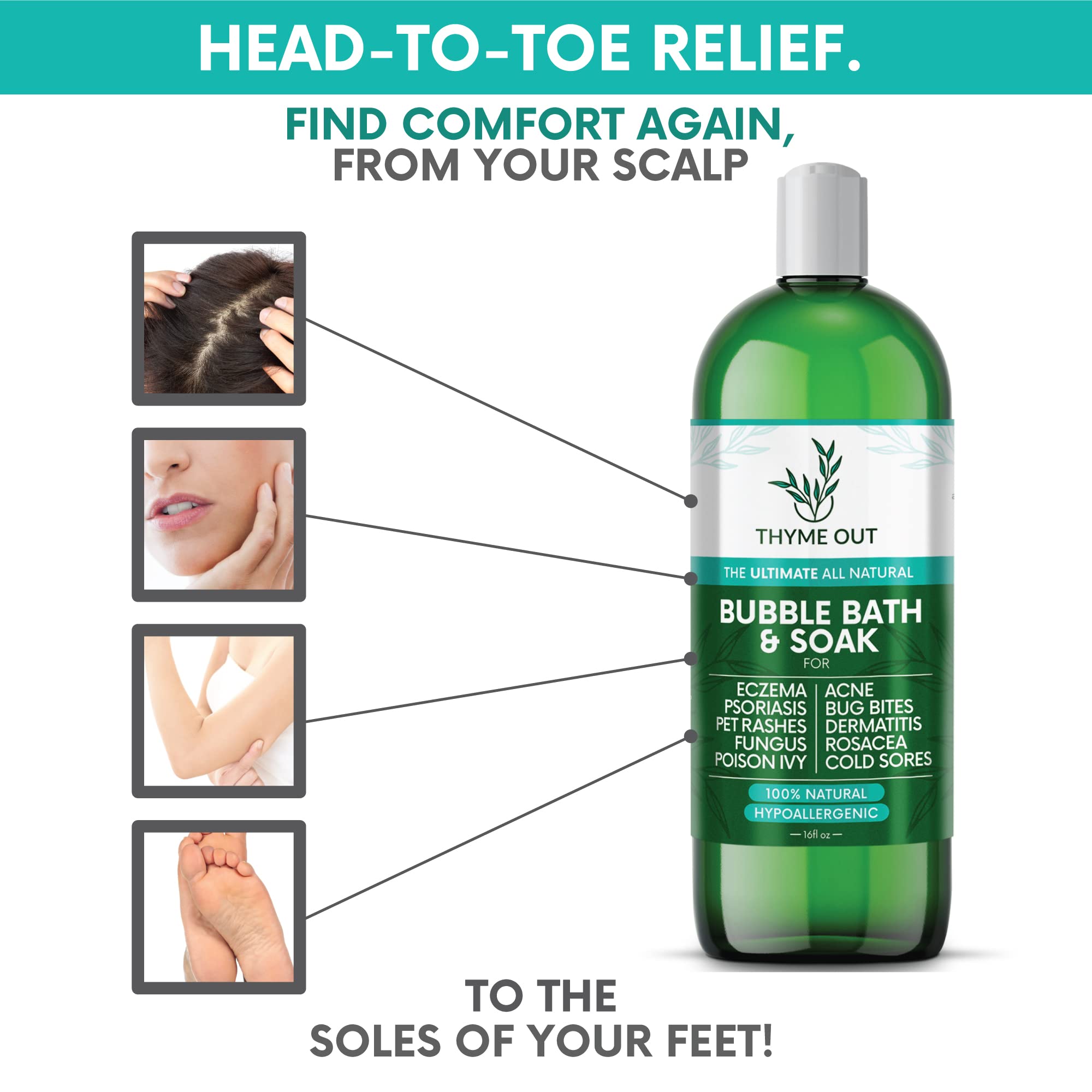Thyme Out primer plano de avena coloidal para cuidado calmante.