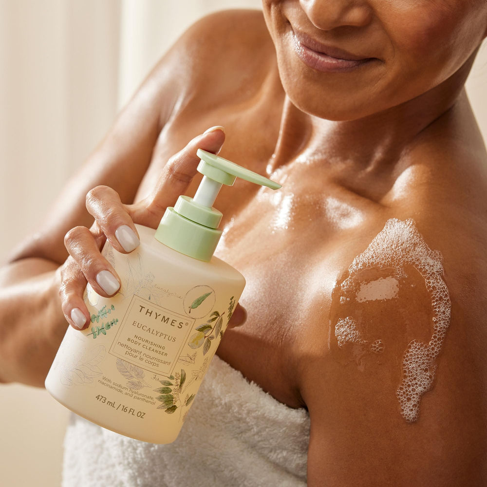 Ingrédients hydratants Thymes: niacinamide et hyaluronate pour la peau bien nourrie.