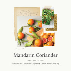 Diseño artesanal del envase Thymes para Jabon Manos Mandarina y Cilantro.