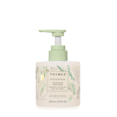 Thymes jabon hidratante para manos en botella de cristal, ideal para baño o cocina.