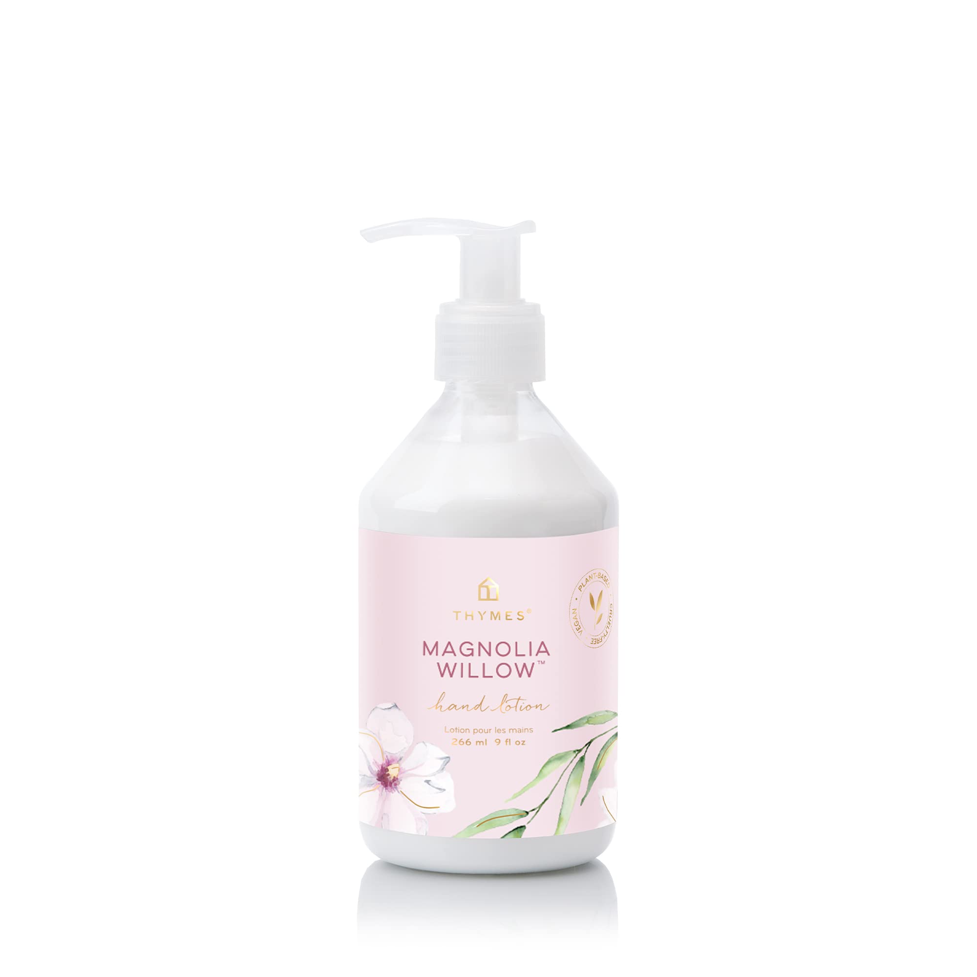 Thymes Magnolia Willow: bote de loción para manos suave y nutritiva para uso diario.