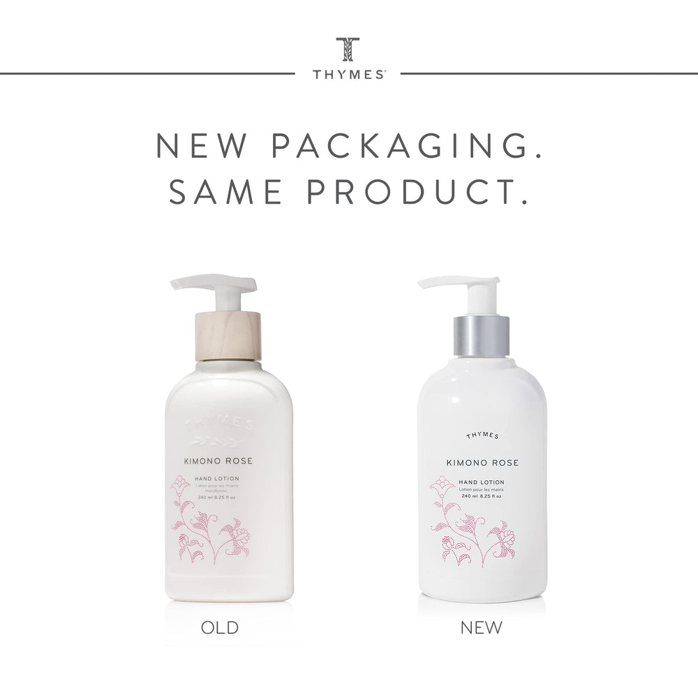 Textura cremosa de Thymes Kimono Rose, ideal para hidratar durante el día.