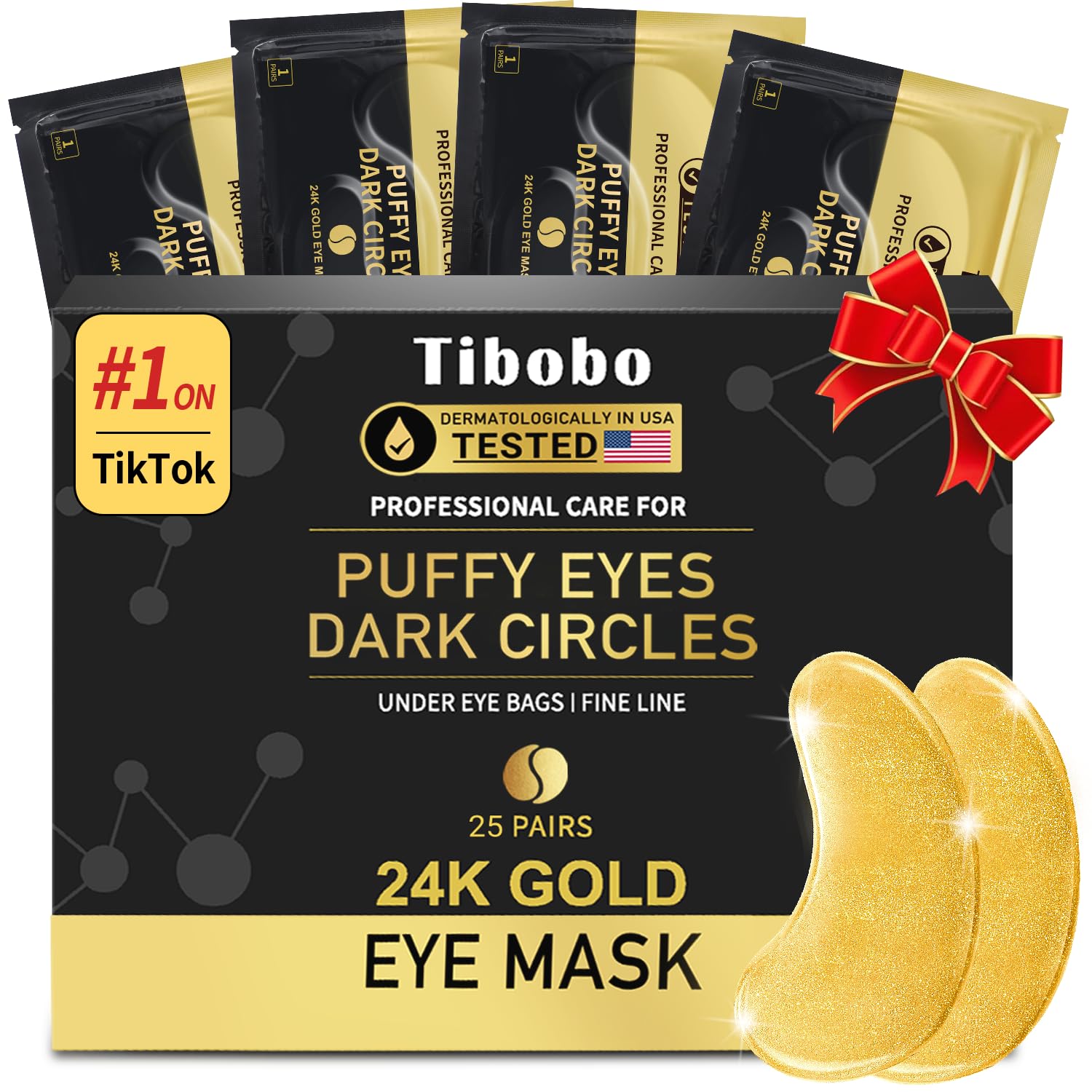 Parche Tibobo para ojos con oro 24K revitaliza la mirada durante la rutina nocturna