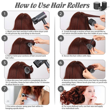 Tidponra rizadores en 4 tamaños para volumen versátil del cabello