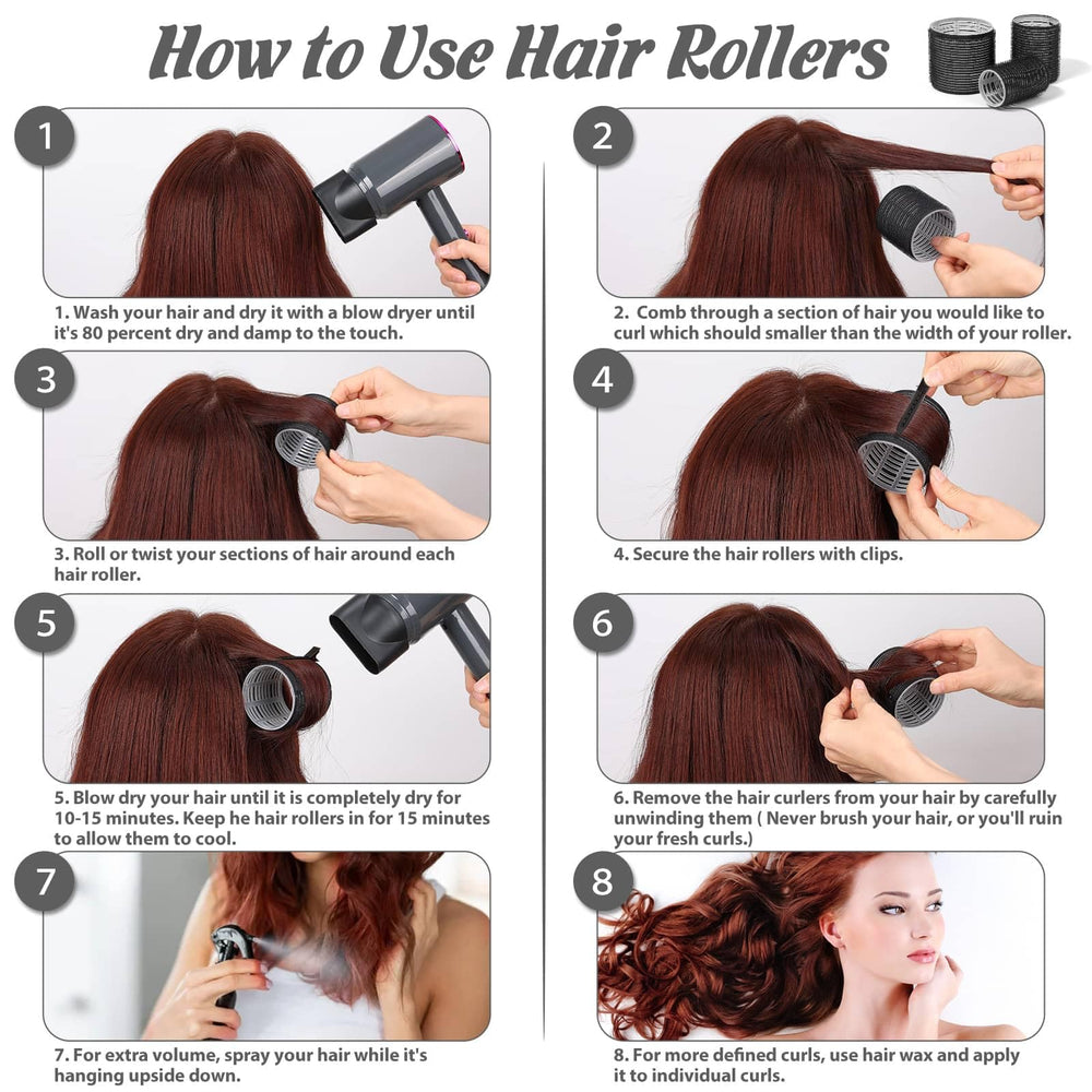 Tidponra rizadores en 4 tamaños para volumen versátil del cabello