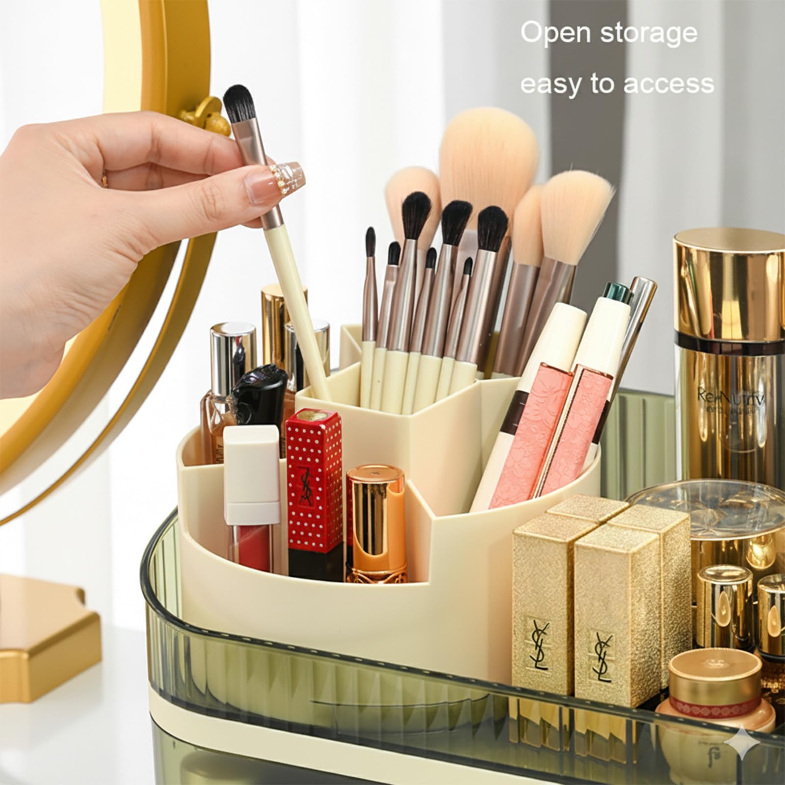 Tidyladyo solución todo en uno para cosméticos, joyería y organizador de escritorio