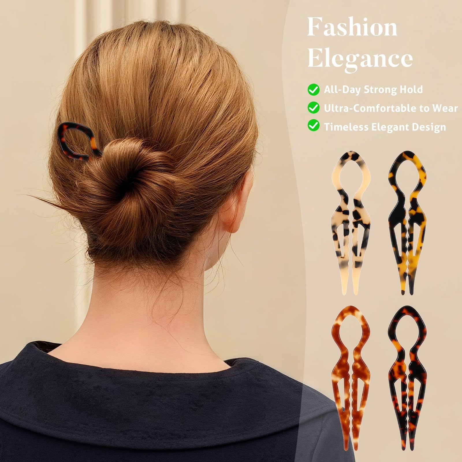 Uso diario con cuidado del cabello: Tiefebene horquilla francesa suave y discreta.